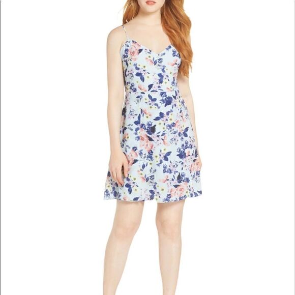 French Connection Armoise Strappy Cami Faux Wrap Mini Dress - Picture 5 of 16